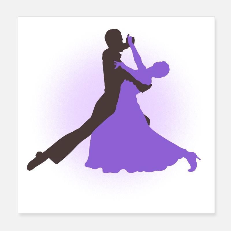 Tanzpaar Poster 20x20 cm