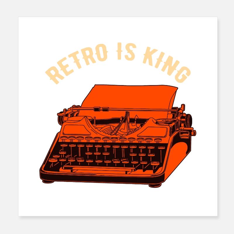 machine à écrire Poster 20 x 20 cm