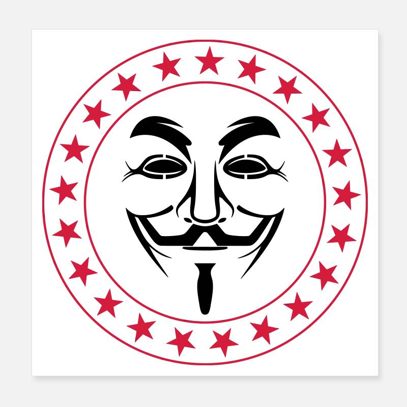 Anonymous Poster 20x20 cm