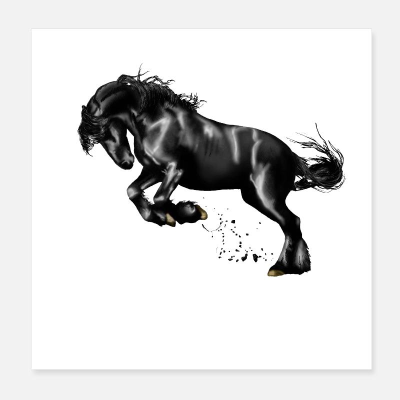 cheval Poster 20 x 20 cm