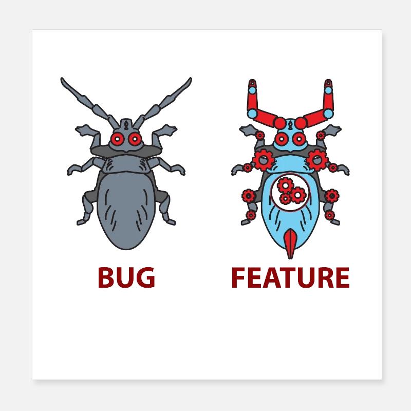 Programmierer Witz Poster 20x20 cm