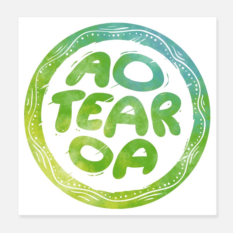 Lettering Aotearoa Poster 20 x 20 cm
