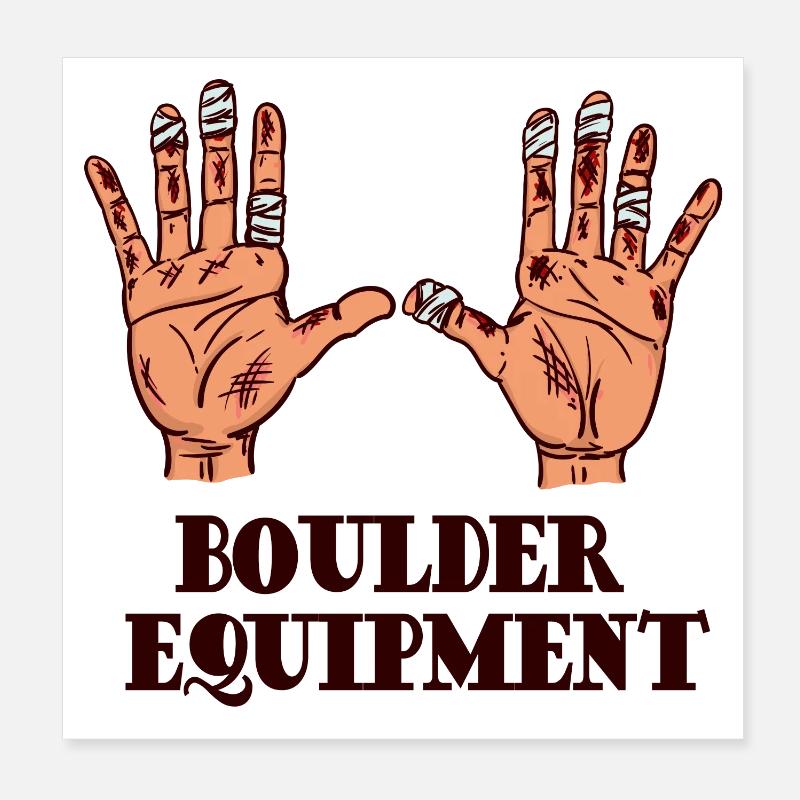 Boulder Bouldering Escalade Alpinisme Escalade Poster 20 x 20 cm