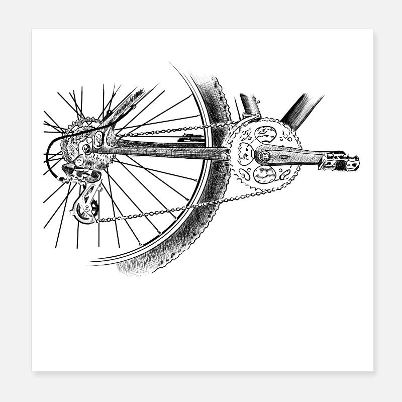 roue - Poster 20 x 20 cm - blanc