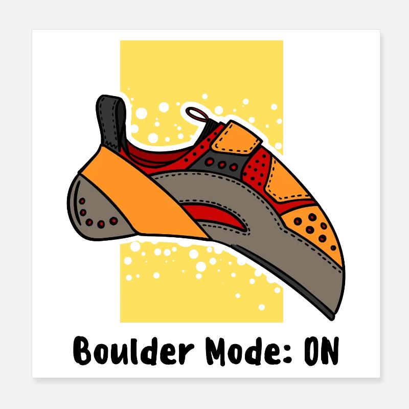 Boulder Boulderer escalade escalade escalade sports de montagne Poster 20 x 20 cm
