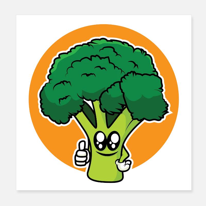 brocoli rigolo - design Poster 20 x 20 cm