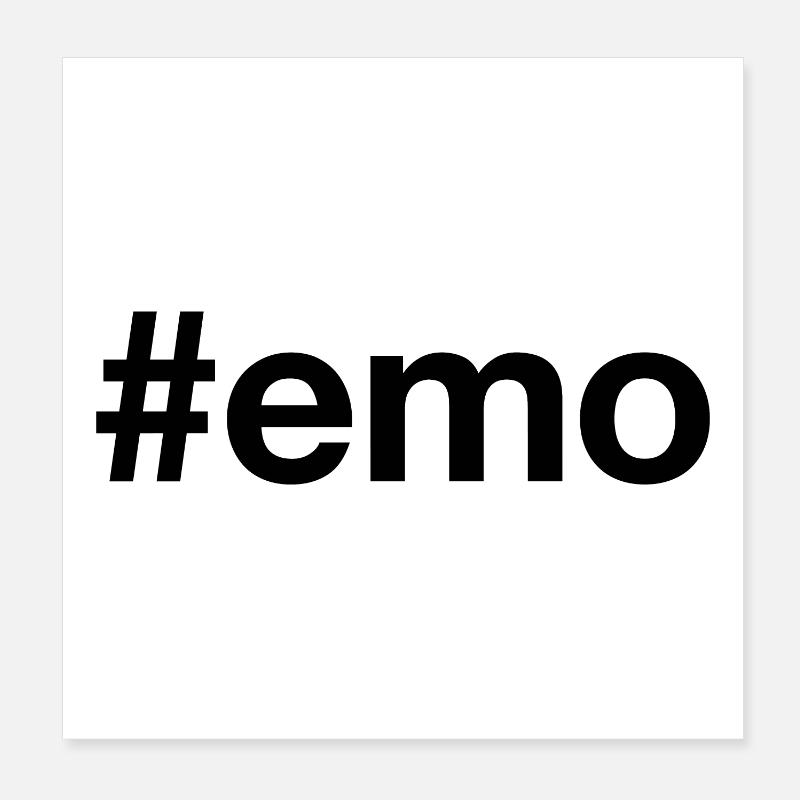 EMO Hashtag emotional Poster 20x20 cm