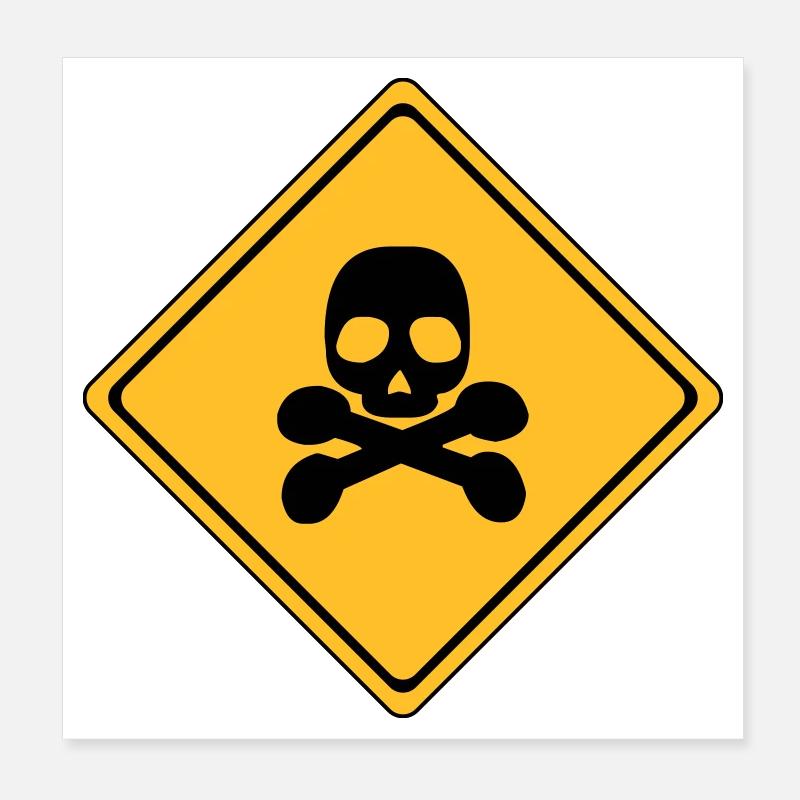 Danger, danger sign * Poster 8" x 8" (20x20 cm)