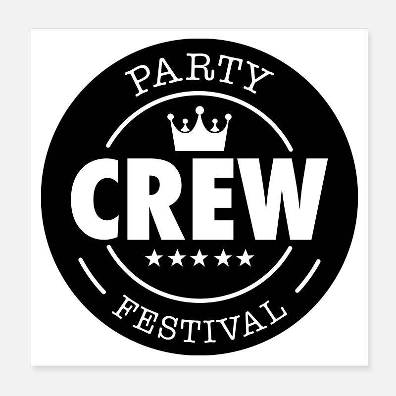 festival crew Poster 20x20 cm