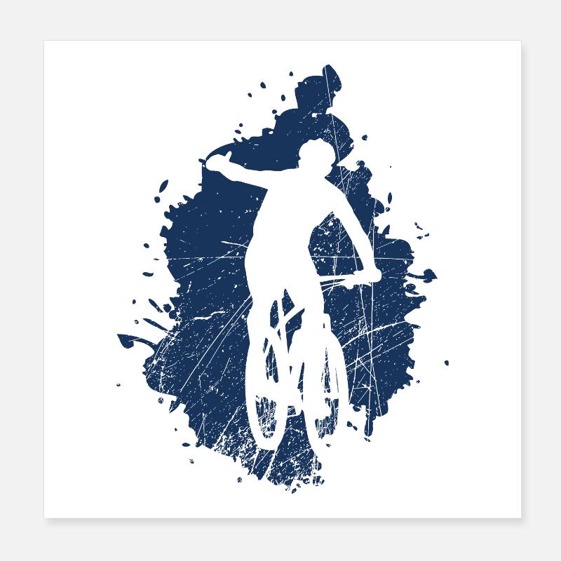 Cycliste - Vélo Poster 20 x 20 cm