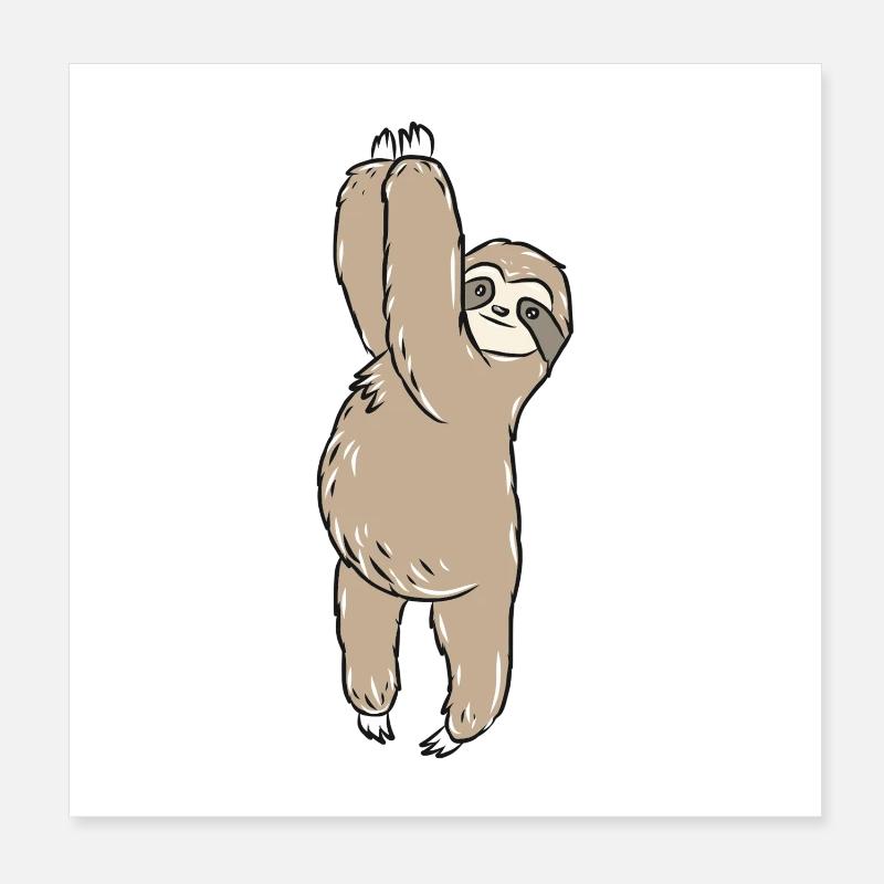 Faultier Poster 20x20 cm