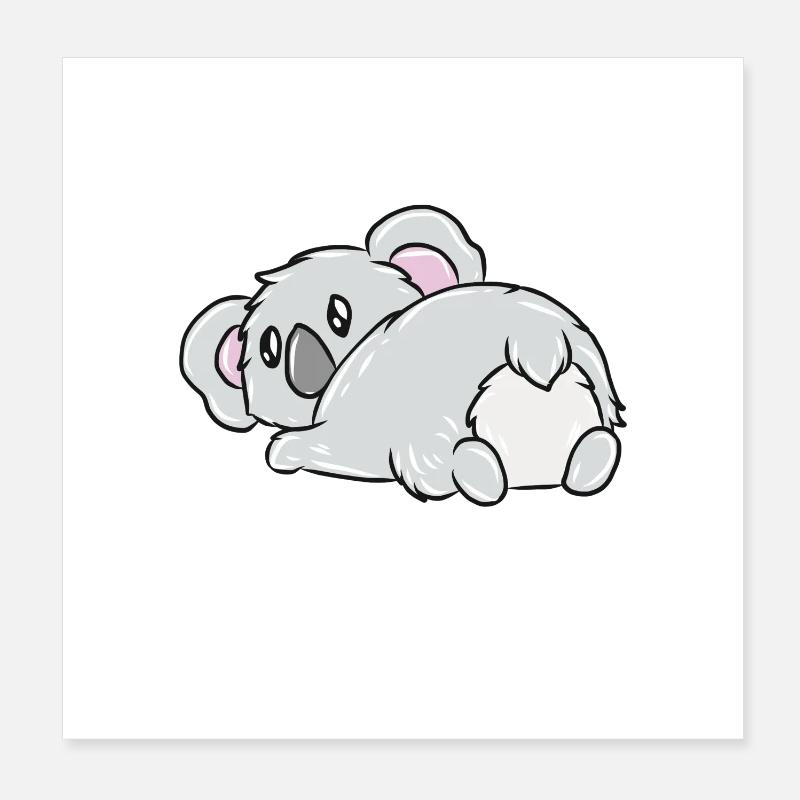 Schlafender Koala Kuschelheld Poster 20x20 cm