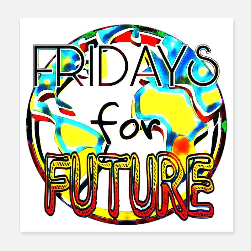 Déclaration de protection du climat Art en couleur Poster 20 x 20 cm