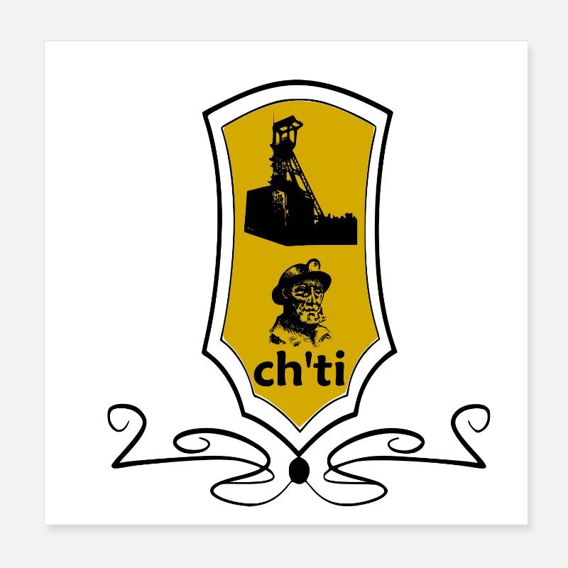 blason ch'ti Poster 20 x 20 cm