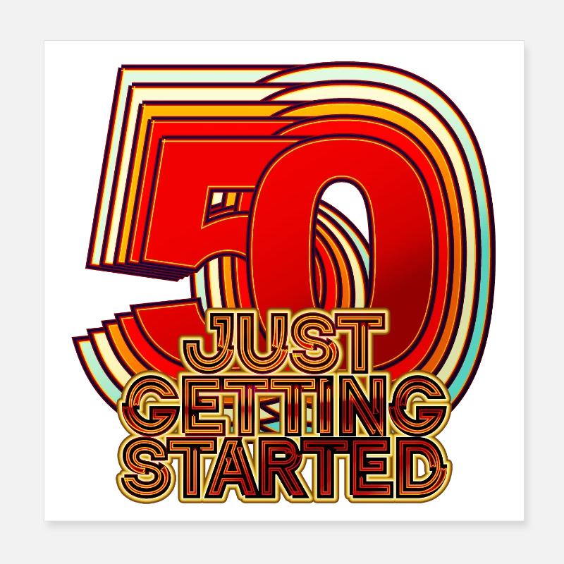 50. Geburtstag Poster 20x20 cm