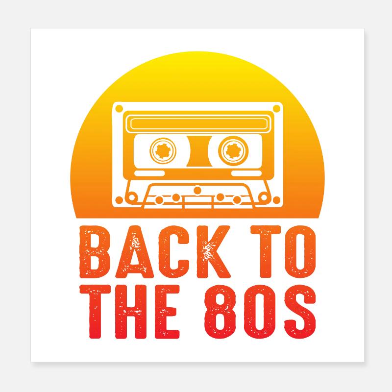 Cassette des années 80 Poster 20 x 20 cm
