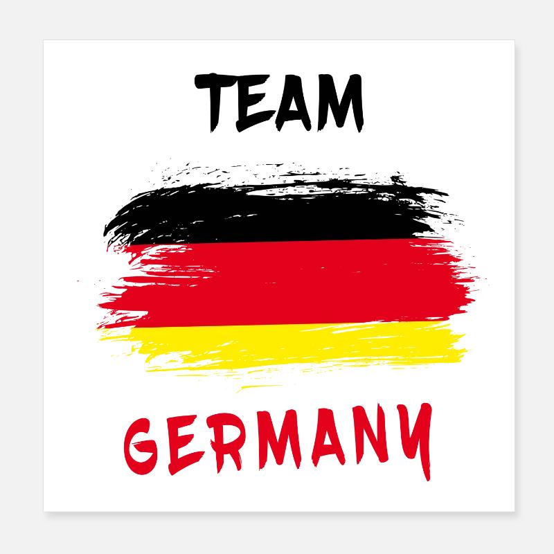 Equipe Allemagne / Drapeau Poster 20 x 20 cm