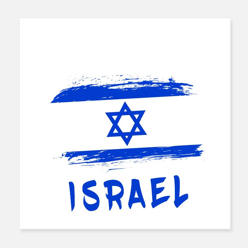 Équipe Israël / Drapeau Poster 20 x 20 cm