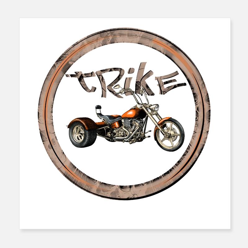 trike - Poster 8" x 8" (20x20 cm) - white