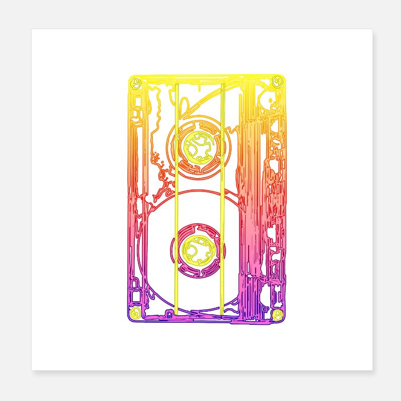 80s party Poster 8" x 8" (20x20 cm)