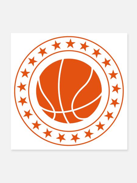 Basketball - Basket Ball - Game - Sport - Player - Poster 8" x 8" (20x20 cm) - white - Front