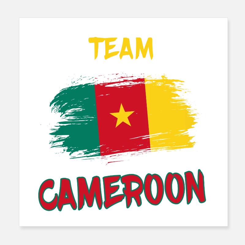 Team Cameroon / Gift Poster 8" x 8" (20x20 cm)