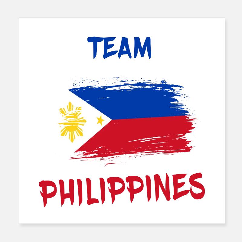 Team Philippinen / Manila - Poster 20x20 cm - Weiß