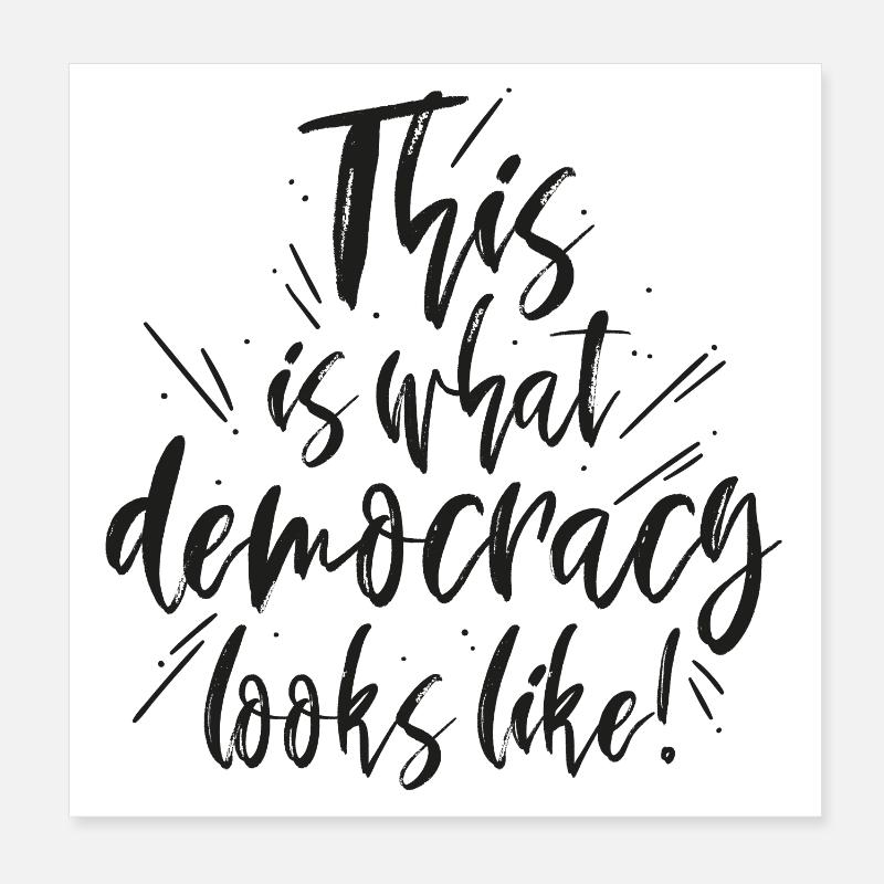 Democracy Poster 20x20 cm