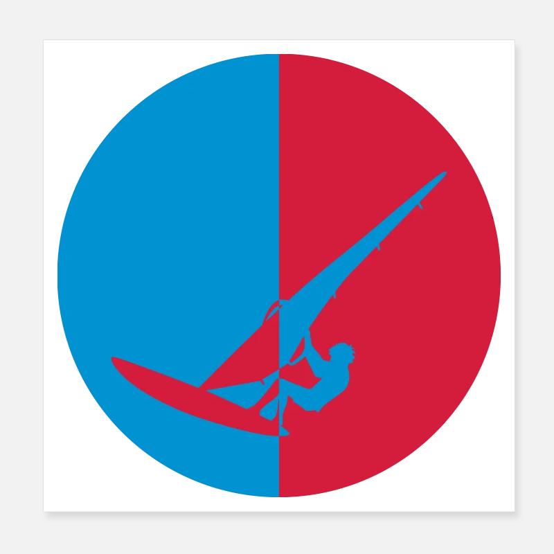 Windsurfen / Windsurfer / Windsurf / Windsurfing Poster 20x20 cm