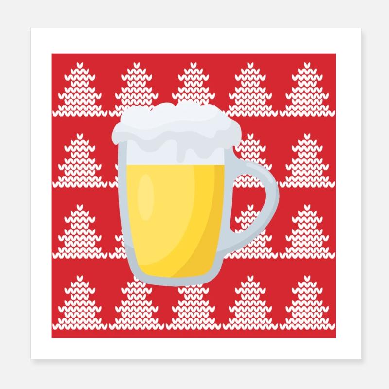 Bière de Noël laide Poster 20 x 20 cm