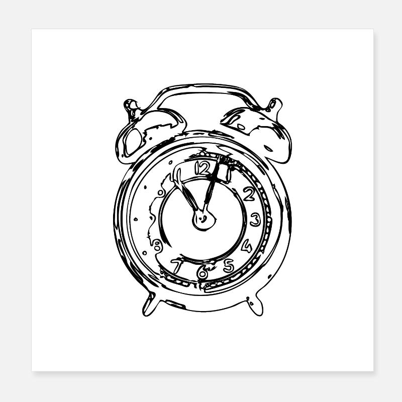 Vintage clock Poster 8" x 8" (20x20 cm)