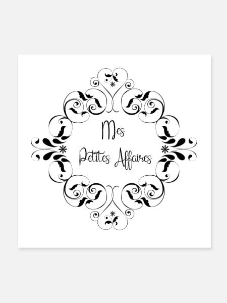 mes petites affaires - Poster 20 x 20 cm - blanc - Devant