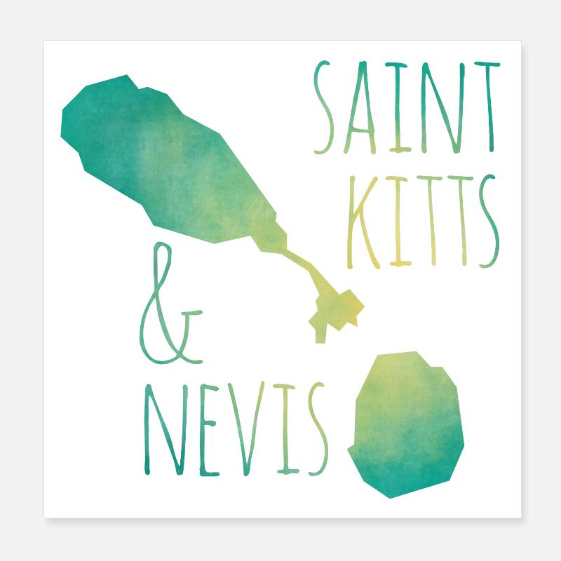 Saint Kitts and Nevis Poster 20x20 cm