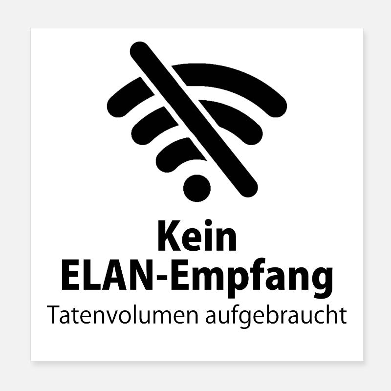 Handy Wlan Elan Smartphone Datenvolumen Geschenk - Poster 20x20 cm - Weiß