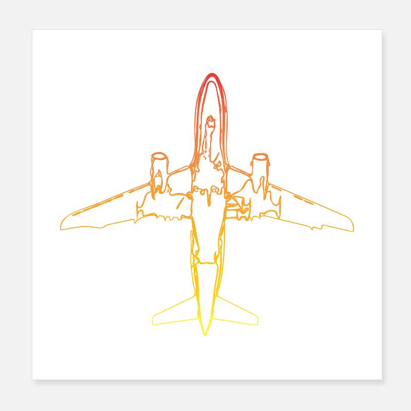 plane Poster 8" x 8" (20x20 cm)
