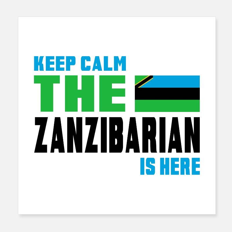 Keep Calm Design / Geschenk Tansania Poster 20x20 cm