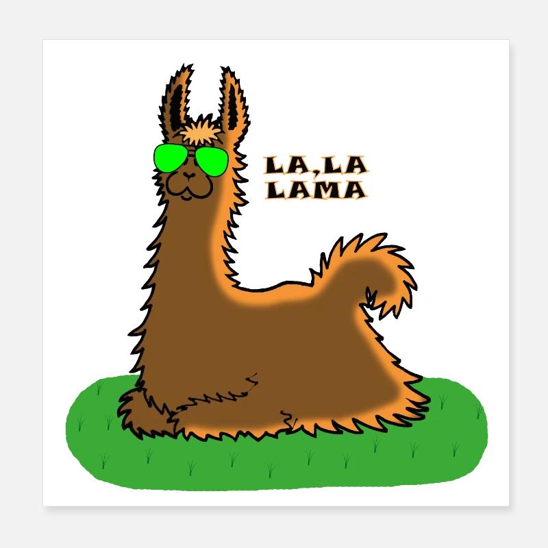 lama Poster 20 x 20 cm