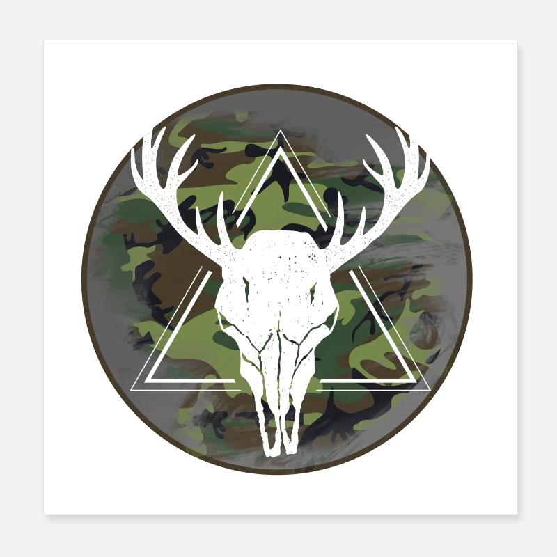 Jäger Jagen Poster 20x20 cm