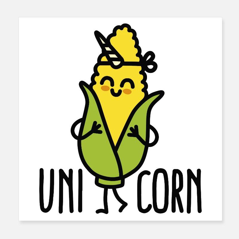 Wannabe uni-corn ( Unicorn ) - Poster 20x20 cm - Weiß