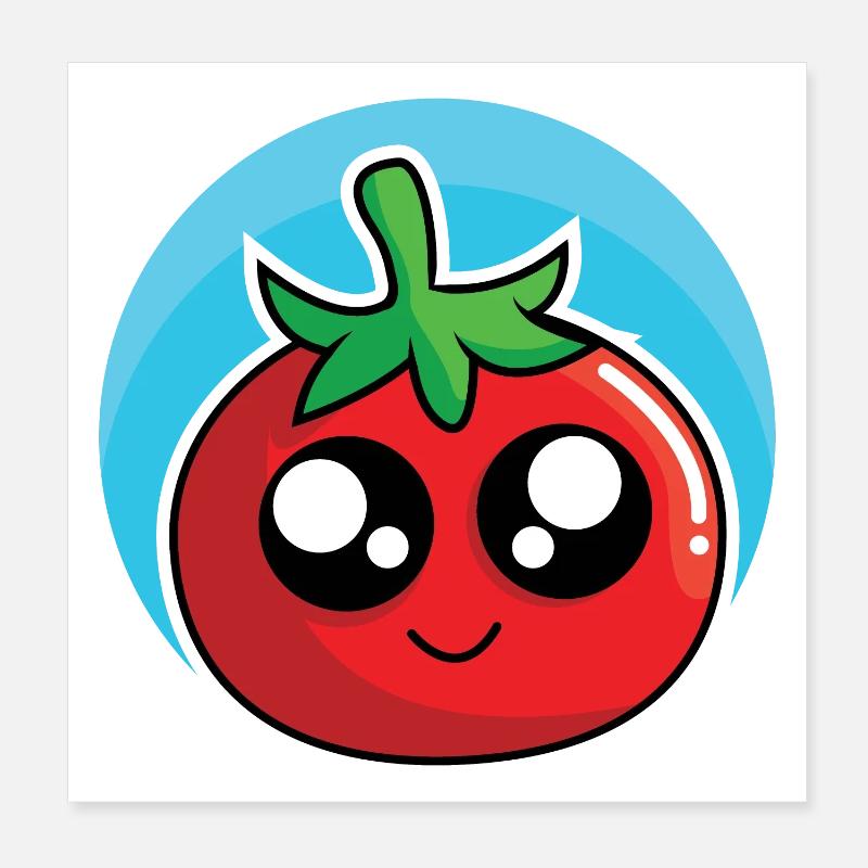 Conception drôle de tomate Poster 20 x 20 cm