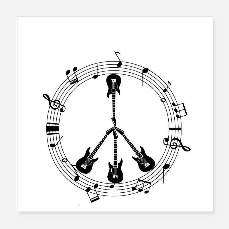 Frieden und Liebe Poster 20x20 cm