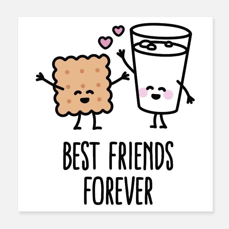 Best friends forever Poster 20 x 20 cm
