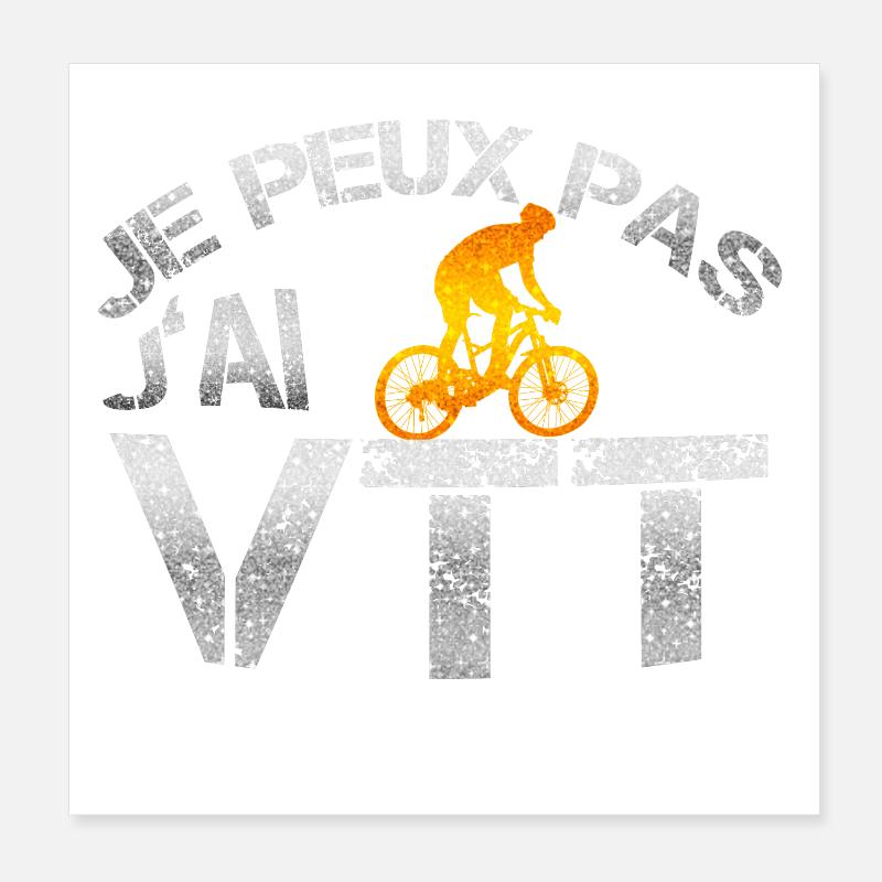 Vtt - Poster 20 x 20 cm - blanc