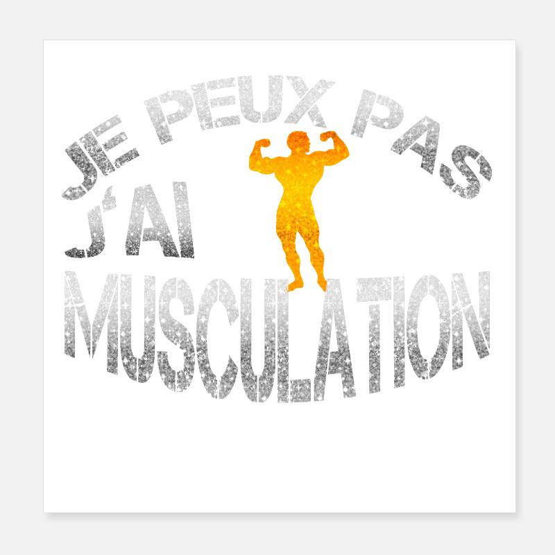 Musculation Poster 20 x 20 cm
