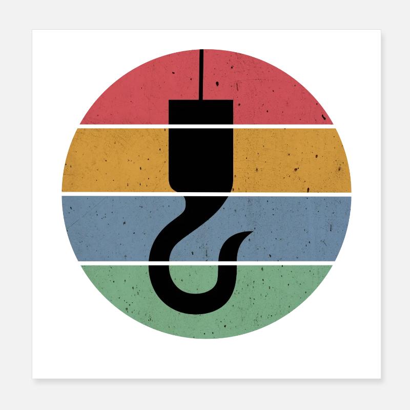 Crane hook crane operator Poster 8" x 8" (20x20 cm)
