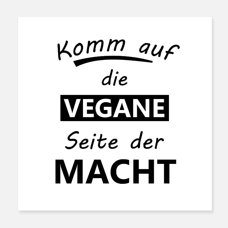 Veganer Poster 20x20 cm