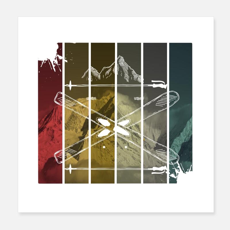 ski Poster 20 x 20 cm