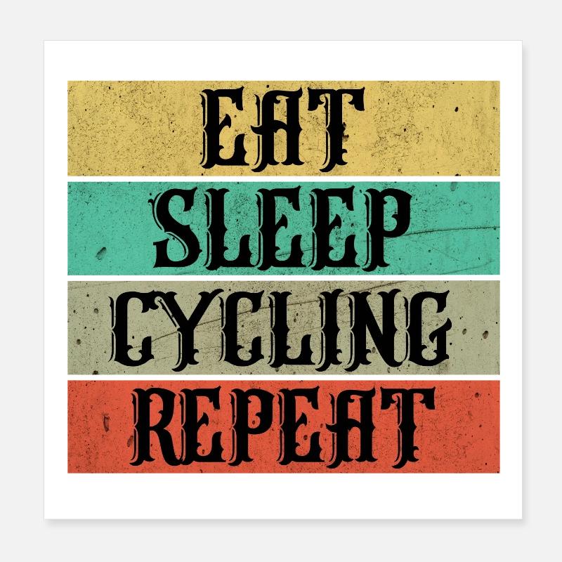 Cyclisme cyclisme Poster 20 x 20 cm