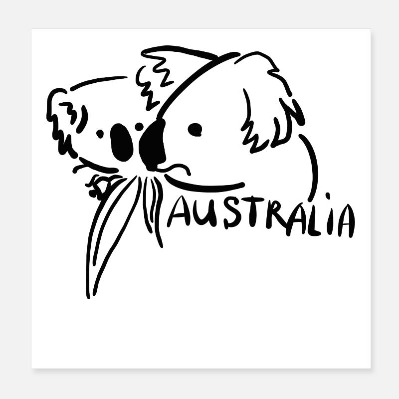 Australia Poster 20x20 cm