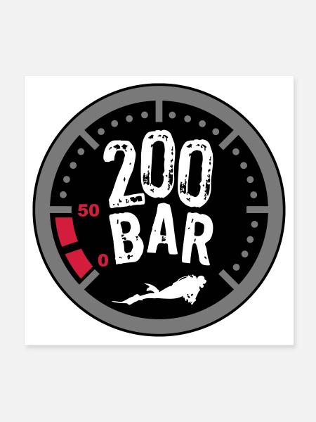200bar - Poster 20 x 20 cm - blanc - Devant